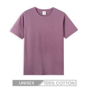 Women Men Unisex Summer 40S/2 210gsm Combed 100% Cotton Crew Neck Short Sleeve T-Shirt Custom